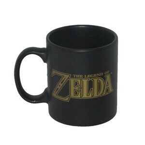 Legend of Zelda Collectors Edition Gold Hyrule Crest Black Coffee Mug Nintendo